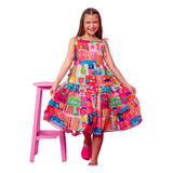 Vestido Infantil Midi Floral Menina Verão