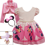 Vestido Infantil Minnie Rosa Modelo