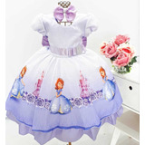 Vestido Infantil Princesa Festa Sofia 1