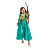 Vestido Infantil Princesa Merida Luxo