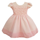 Vestido Infantil Princesa Realeza Rosa Luxo Bolero Com Tiara