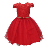 Vestido Infanto Juvenil Vermelho Festa Natal Final De Ano