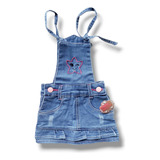 Vestido Jardineira Jeans Babadinho Bebê Menina *** Promoção*
