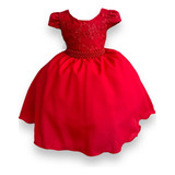 Vestido Juvenil De Festa Vermelho Luxo - 4 Ao 16