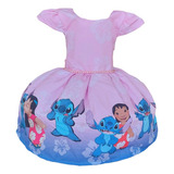 Vestido Lilo Stich Menina Festa Luxo