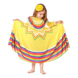 Vestido Longo De Festa Étnica Mexicana