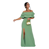 Vestido Longo Festa Madrinha Casamento Marsala Renda Cores 