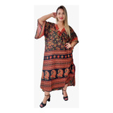 Vestido Longo Indiano Tipo Kaftan Toque