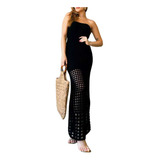 Vestido Longo Midi Modal Tricô Laise Tomara Que Caia Verão