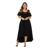 Vestido Longo Mullet Detalhe Em Renda 026
