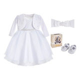 Vestido Luxo Bebe Menina Batizado Infantil