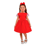 Vestido Menina Renda Natal Coração + Laço Ano Novo Moda Luxo