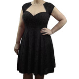 Vestido Midi Em Renda, Plus Size Manga Curta, Pronta Entrega