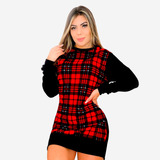 Vestido Mini Vest Malha Crepe A Pronta Entrega