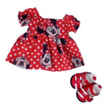 Vestido Minnie Vermelho Com Sapatinho Para Boneca Baby Alive