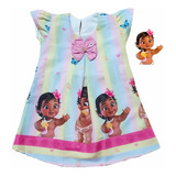 Vestido Moana Baby Infantil Trapézio Festa