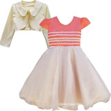 Vestido Moana Festa Luxo Infantil E Tic Tac E Bolero 
