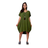 Vestido Mullet Manga Curta