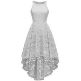 Vestido Mullet Renda Midi Sem Manga E Gola Dj240