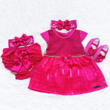Vestido Para Beb Recm Nascido  6 Meses Kit Com 5 Ps Luxo