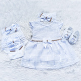 Vestido Para Bebê Recém Nascido À 6 Meses Kit Com 5 Pçs Luxo