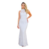 Vestido Para Casamento Civil Longo Noiva Renda Branco 