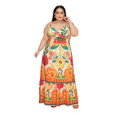 Vestido Plus Size Estampado Inspiração Farmi