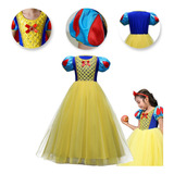 Vestido Princesa Branca De Neve Infantil