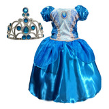 Vestido Princesa Fantasia Criança Infantil Menina