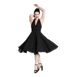 Vestido Retro Vintage Marilyn Monroe Midi Rodado Ano 60 P03p