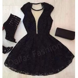 Vestido Rodado Em Renda, Pronta Entrega M014