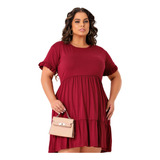 Vestido Rodado Soltinho Confortavel Senhora Feminina Plus