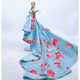 Vestido Super Luxo Gala Para Boneca Barbie Com Sapatos 16v
