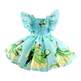 Vestido Tiana A Princesa E O Sapo Festa Luxo Infantil