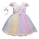 Vestido Unicornio Infantil Festa Luxo 1