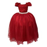 Vestido Vermelho Infantil Casamento Daminha Longo Debutante