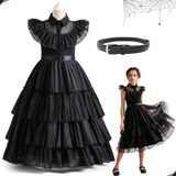 Vestido Wandinha Addams Fantasia Infantil Halloween