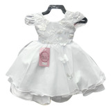 Vestidos De Bebe Branco Batizado Festa Infantil Menina Luxo