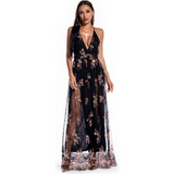 Vestidos De Festa Sexy Com Decote Em V Profundo E Costas