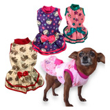 Vestidos Para Cachorro De Inverno Kit C/3 Roupa De Pet Frio