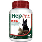 Vetnil Suplemento Hepvet Comprimidos Vitaminas Cachorros/gatos