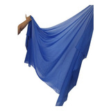 Veu Chiffon Azul Dança Do Ventre