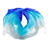 Véu Seda Pura Colorido Dança Do Ventre Degrade Azul