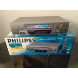 Vídeo Cassete Philips 6 Head Vhs Hi-fi Stereo Ntsc-pal-m 