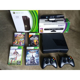 Vídeo Game Xbox 360, 2 Controles, Kinect, 4 Jogos Aleatórios