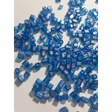 Vidrilho Azul Turquesa Furtacor Grande 4mm Pacote 100gramas 
