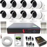 Vigilância Kit 8 Câmeras Hd Infra 30m Dvr Ahd-m-kit Completo