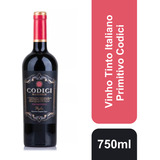 Vinho Tinto Italiano Masserie Primitivo Puglia 750ml Codici