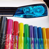 Vinil Adesivo Colorido Envelopa Farol Moto Carro / 3m X 30cm