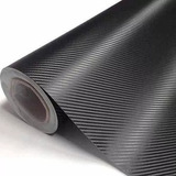 Vinil Adesivo Envelopamento Fibra Carbono Preto - 1m X 35cm